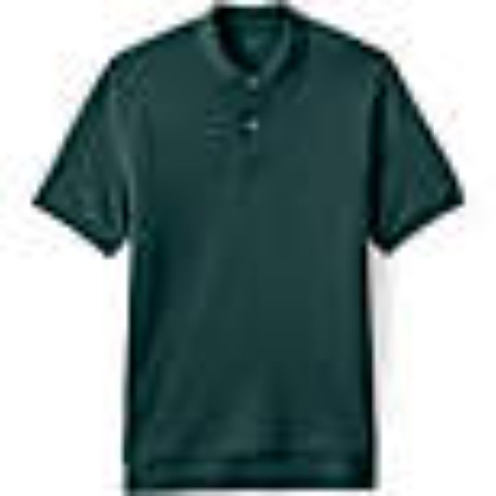 Lands' End Men's Short Sleeve Mesh Polo Shirt, Evergreen, NWT - Picture 2 of 3